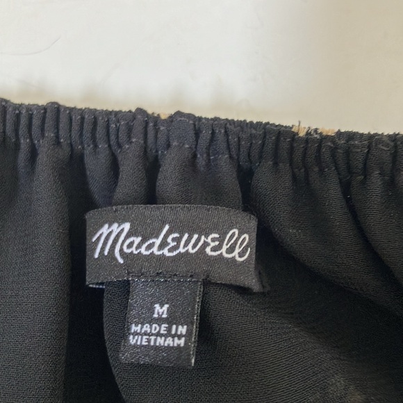 Madewell (Re)sourced Georgette Square-Neck Smock-Waist Top in Bloom Dot - Picture 9 of 12